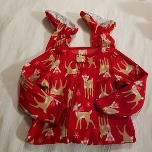 Child of Mine red fleece reindeer 3T fleece pajamas
